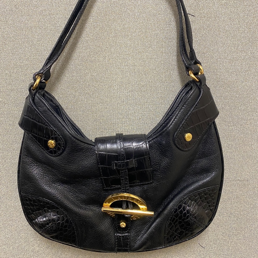 Lauren Ralph Lauren Leather Hobo Shoulder Bag